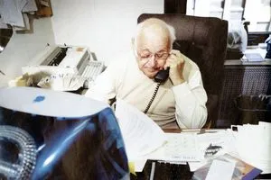 Harold Leventhal at his desk